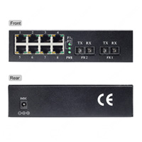 8x 10/100/1000Base-TX To 2x 1000Base-FX 1550nm 80km Dual SC Fiber Swtich | FC-GA208-15S80